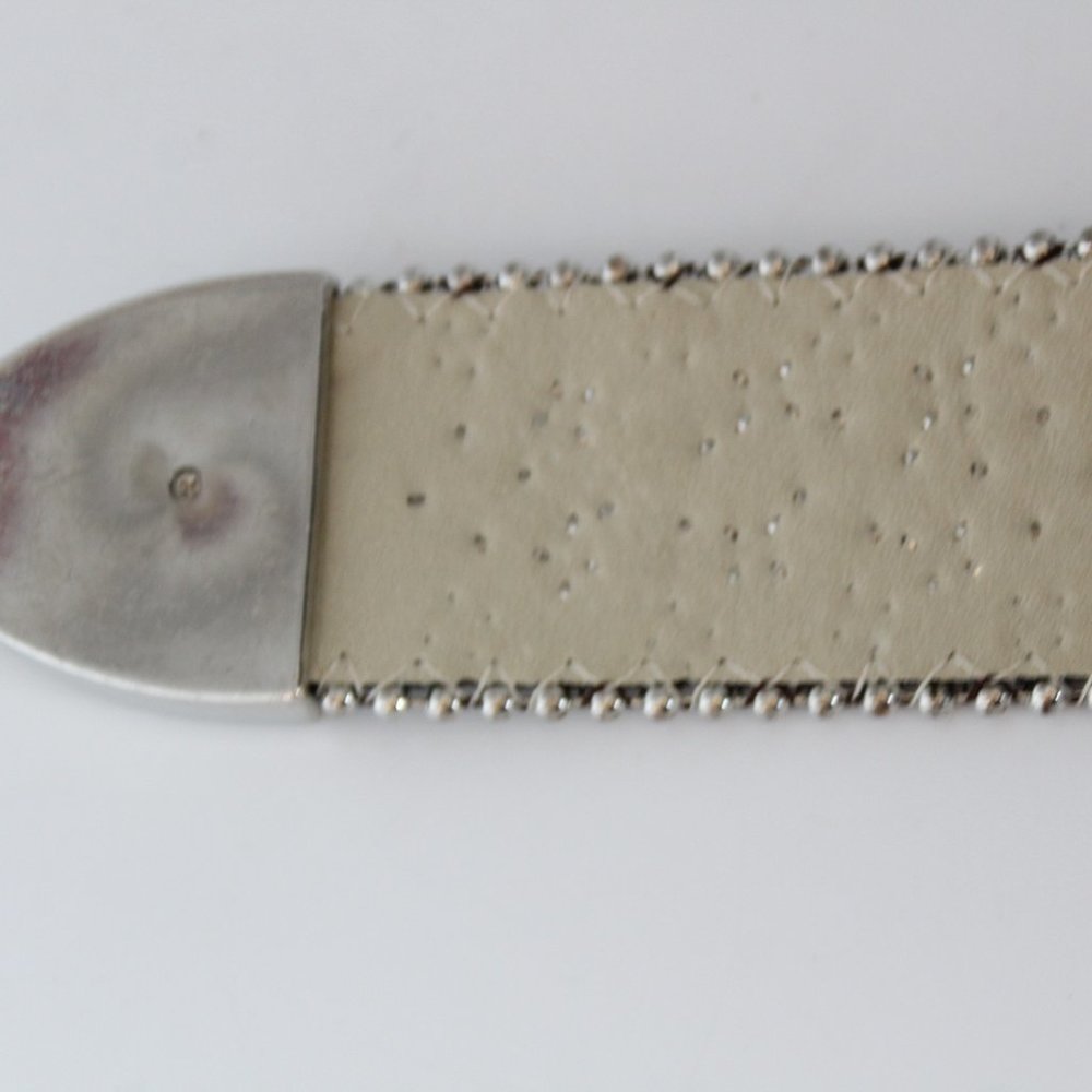 Western Women's Belt Brown Leather Square Rhinestone Conchos And Crystal Bling ~ - Picture 11 of 11